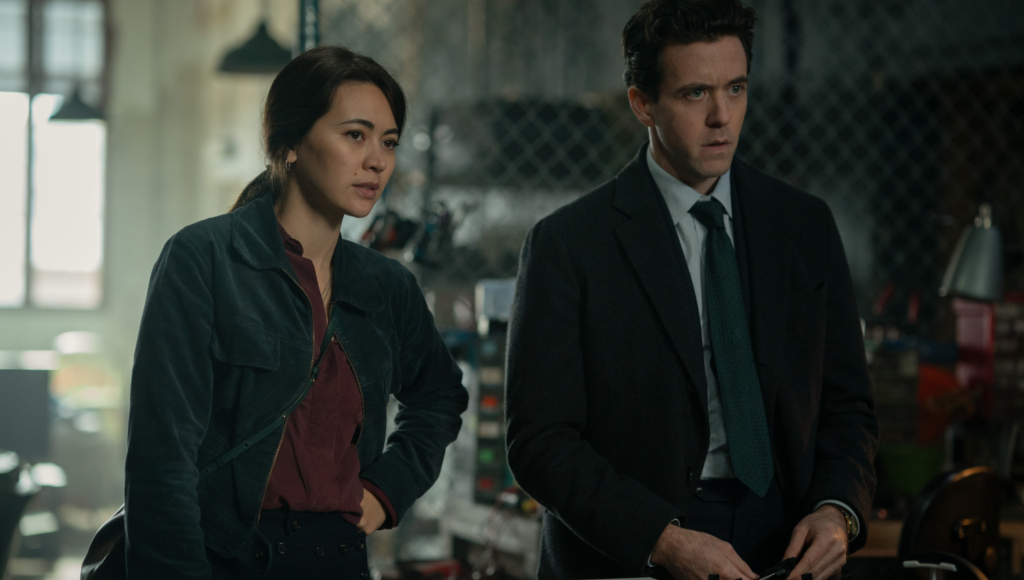 Jessica Henwick and Ashley Zukerman in "Silo," now streaming on Apple TV.